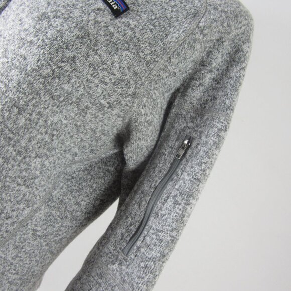 Patagonia Womens Medium Gray Heather LS Better Sweater 1/4-Zip Fleece Pullover - Picture 7 of 11